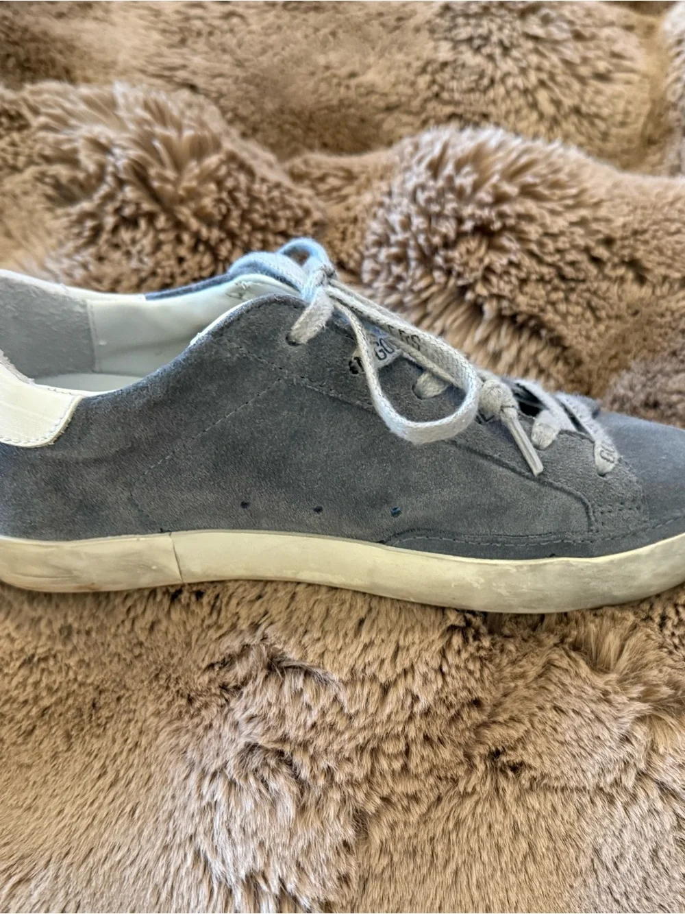 Golden Goose Superstar Suede Sneakers with Pink Star. Size 5